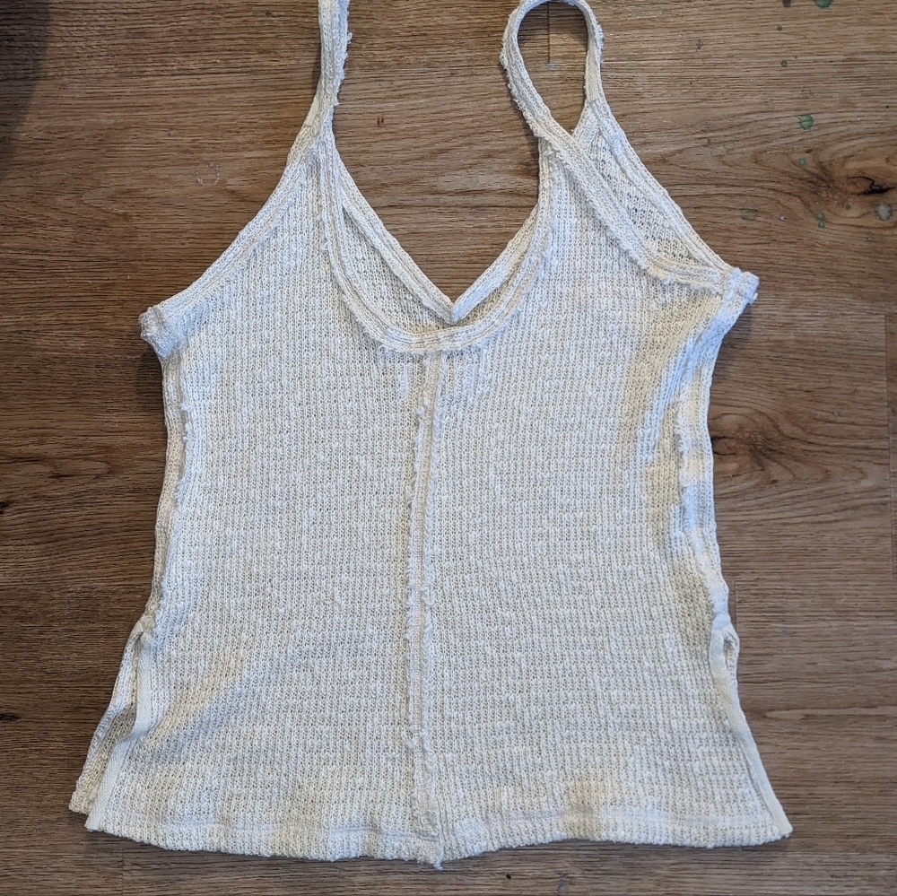 Free People NWOT Don't Go Top sz XS Textured Cream Knit​​ - Picture 7 of 14